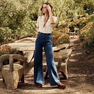 NWT Doen wide legged viva denim high waisted jeans